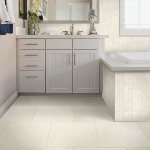 New Look Floor Coverings Inc. providing tile flooring solutions in New Lenox, IL Grand Boulevard-  Simple White Polish